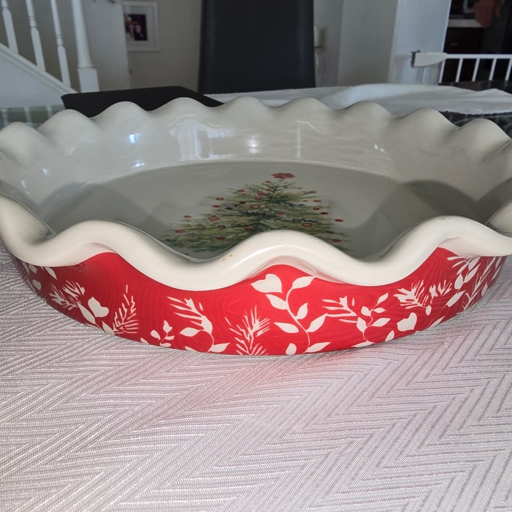 9 inch Holiday Pie Plate, Pioneer Woman